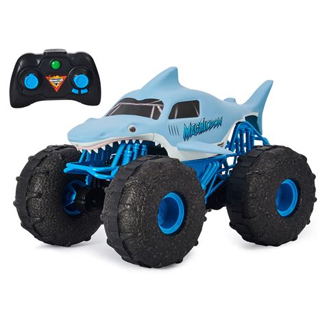 Monster Jam, Official Megalodon Storm All-Terrain Remote Control Monster Truck Toy Vehicle, 1:15 ...