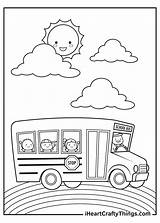 Simple Bus Coloring Pages sketch template