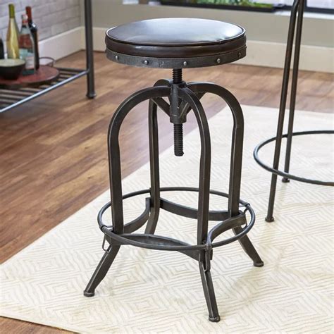 Houghton Adjustable Height Swivel Bar Stool in 2020 | Swivel bar stools ...