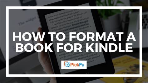 How to Format a Book for Kindle, Step-by-Step - The PickFu BlogThe ...