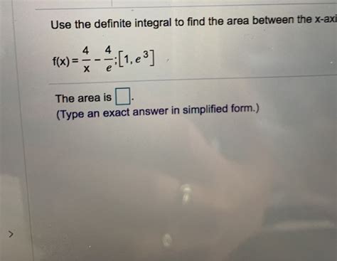 Solved Use the definite integral to find the area between | Chegg.com