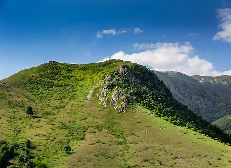 Green Mountain Peak Slope Bright Sky Picture And HD Photos | Free ...