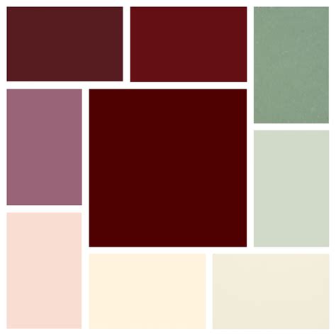 Dark Reds, Burgundy, Mauve, Blush, Ivory, Cream, Pale Greens | Burgundy ...