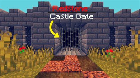 How To Make A Castle Gate In Minecraft! / Redstone Door - YouTube