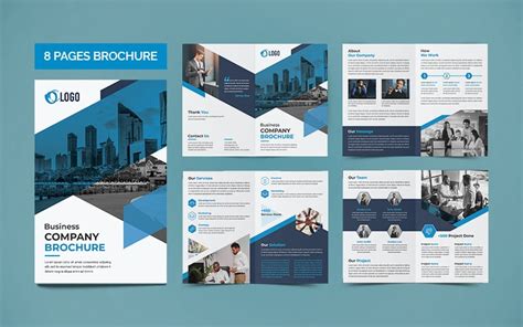 Company 8 Pages Brochure Template #183547 - TemplateMonster