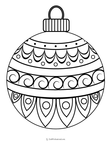 18 Christmas Ornament Coloring Pages in 2022 | Christmas ornament ...