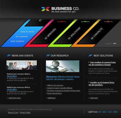 Business Company Flash Website Template With Source Files - Tradebit