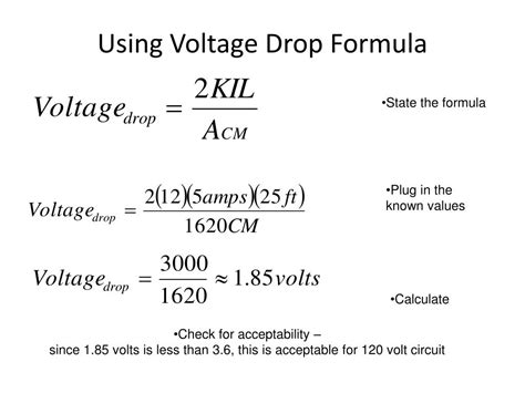 Voltage Drop Formula