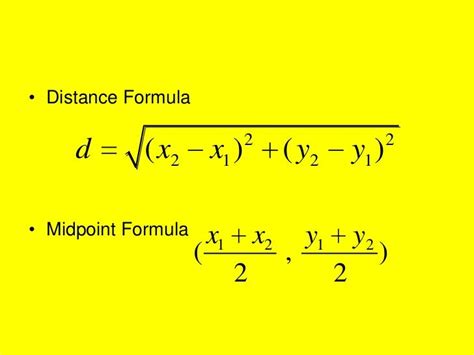 Distance & midpoint formulas 11.5