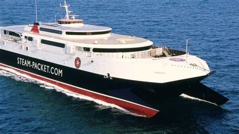 Isle of Man fast craft Manannan returns to service - BBC News