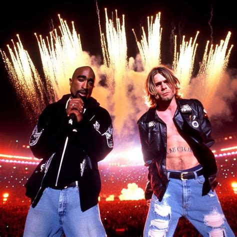 Tupac and Kurt Cobain Perform the Superbowl halftime show : r/ChatGPT