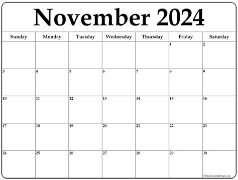 November 2024 calendar | free printable calendars