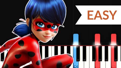 Miraculous Ladybug Theme Song (EASY Piano Tutorial) - YouTube