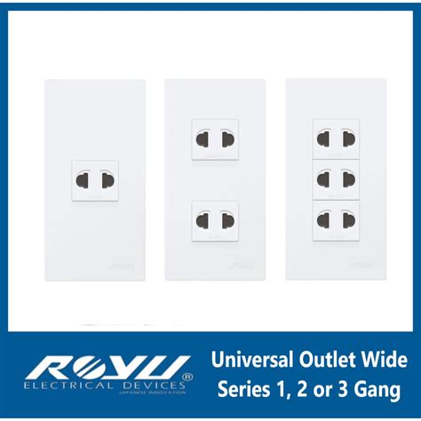 Royu Universal Outlet Wide Series 1,2,3 Gang Original | Shopee Philippines