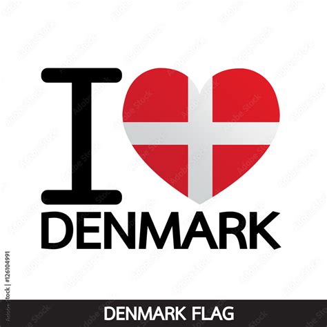 Denmark flag design illustration Stock Vector | Adobe Stock