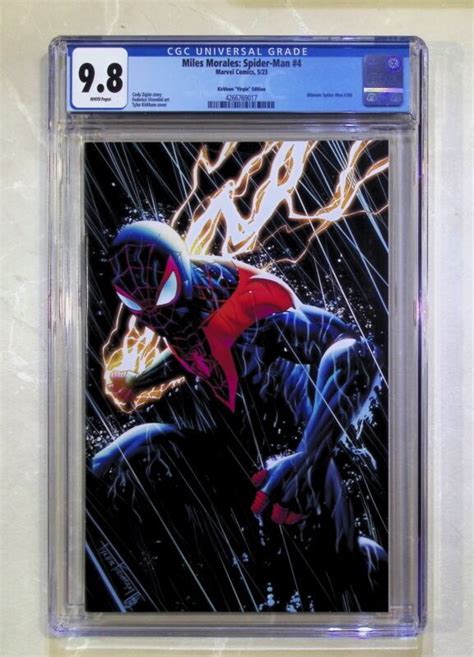 Miles Morales Spider-Man #4 (2023 Marvel) Tyler Kirkham Virgin Variant CGC 9.8 | #4650050995