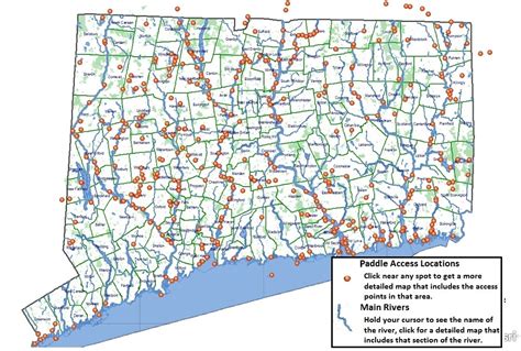 Connecticut Water Trails Map of Access Places