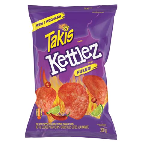 Takis Kettlez™ Fuego™ Hot Chili Pepper & Lime Flavour Potato Chips (200 ...