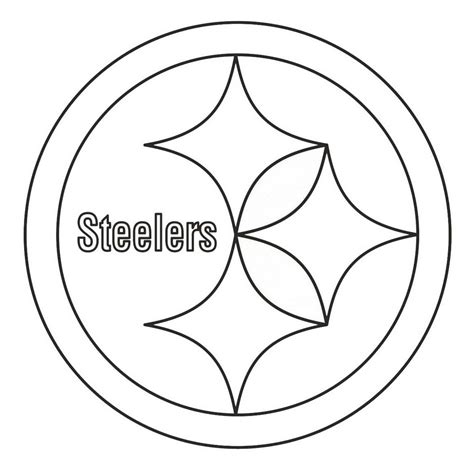 Pittsburgh Steelers Logo Coloring Page Sketch Coloring Page