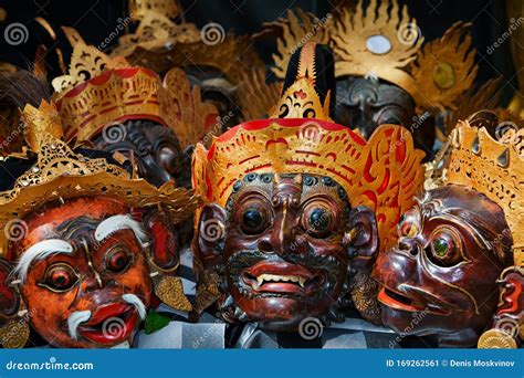 Old Traditional Balinese Wayang Topeng Masks Stock Image - Image of close, festival: 169262561