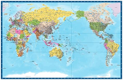 Klett Perthes Extra Large World Political Map 106 X 71 Color World ...