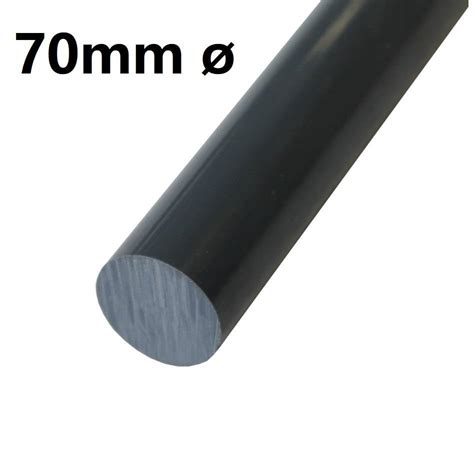 PTFE Rod Black PTFE Black Rod 70mm Diameter Carbon Filled PTFE