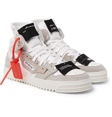 Off-White c/o Virgil Abloh 3.0 Off-court Suede, Leather And Canvas High ...