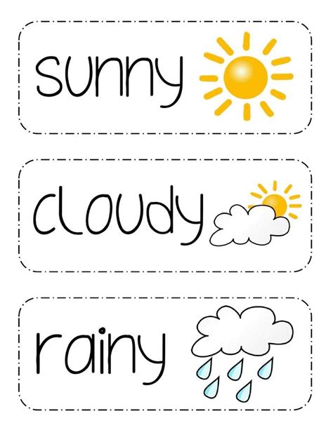 Simple Free Weather Printables For Kindergarten Printable Graduation ...