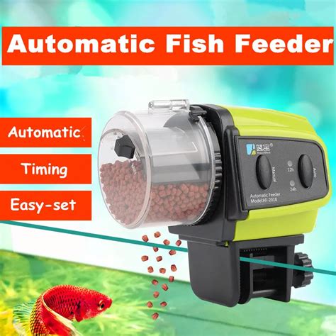 Digital LCD Automatic Aquarium Fish Feeder Fish Tank Timer Auto Feeder Aquarium Feeding Device ...