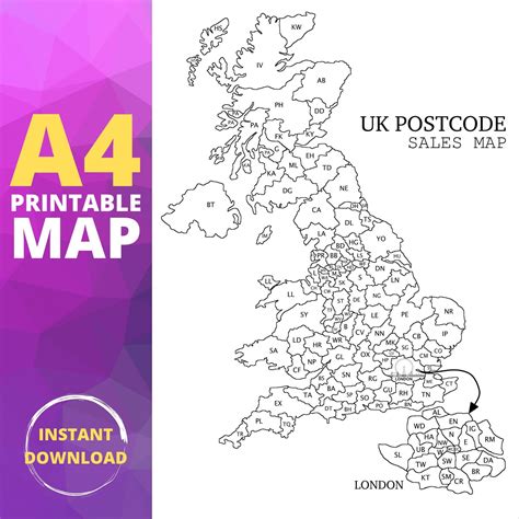 UK Postcode sales map X2 / business sales map / Colour in Map | Etsy in 2021 | Fun to be one ...
