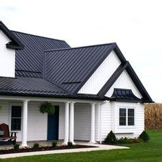 90 Best Black Metal Roof images in 2020 | Black metal roof, Metal roof, House exterior