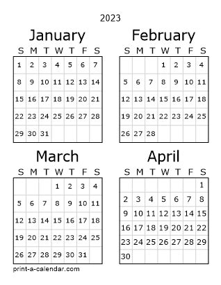 Download 2023 Printable Calendars