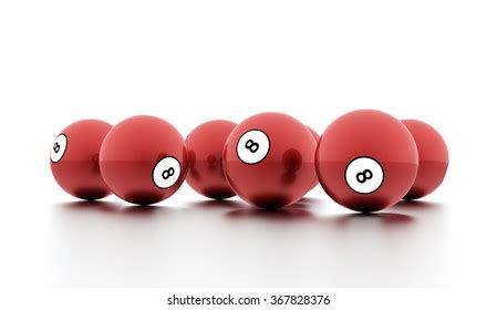 Red Eight Ball On Plain White Stock Illustration 368359463 | Shutterstock