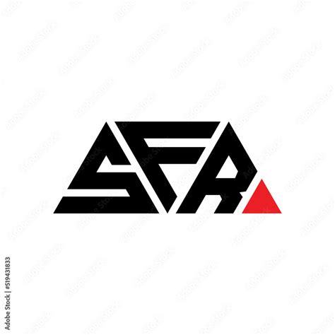 SFR triangle letter logo design with triangle shape. SFR triangle logo design monogram. SFR ...