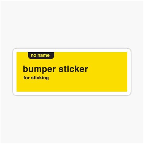 "bumper sticker for sticking" Sticker for Sale by adoraroara | Redbubble