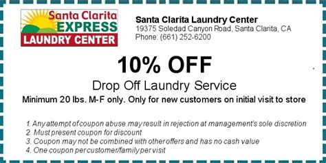 Specials & Coupons: Santa Clarita Laundry