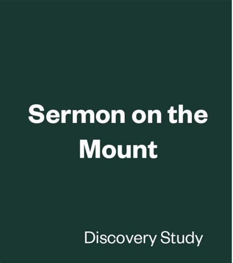 Discovery Study : Sermon on the Mount - Precept South Africa