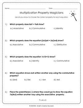 Multiplication Properties Math Magicians by The Arnett Gazette | TPT