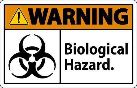 Warning Label Biological Hazard On White Background 26308901 Vector Art at Vecteezy