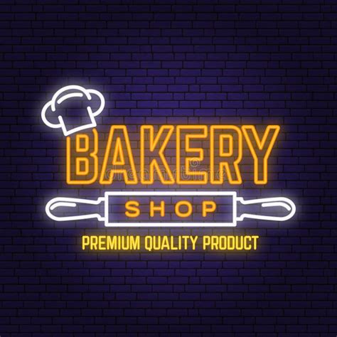 Bakery Shop Neon Bright Signboard, Light Banner. Vector. Concept for ...