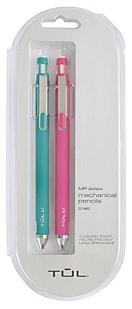 TUL Mechanical Pencils 0.7 mm TealPink Barrels Pack Of 2 Pencils - Office Depot