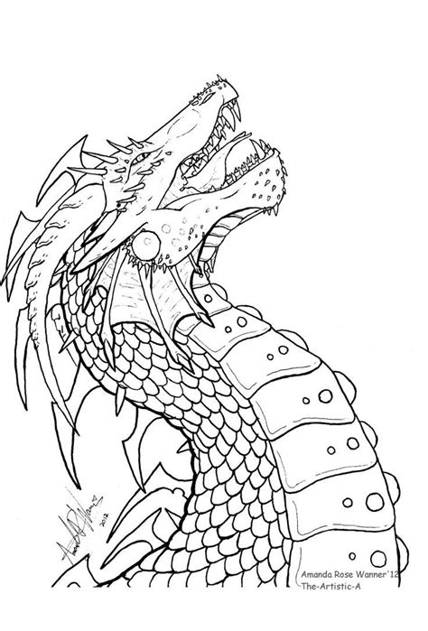 dragon head | Dragon coloring page, Dragon pictures to color, Adult coloring pages