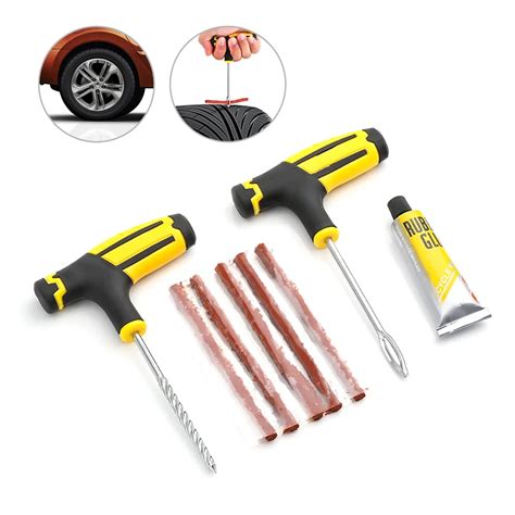 Car Tire Repair Tool Tire Repair Kit Studding Tool Set Auto Bike ...