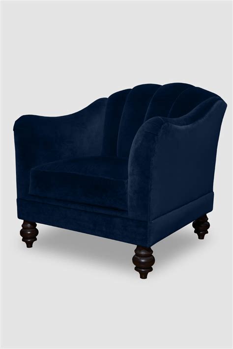 Blue Velvet Sofa Chairs | Baci Living Room