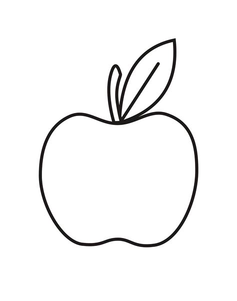 Printable Apple Coloring Pages