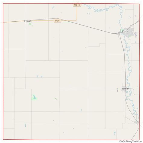 Map of Saline County, Nebraska - Thong Thai Real