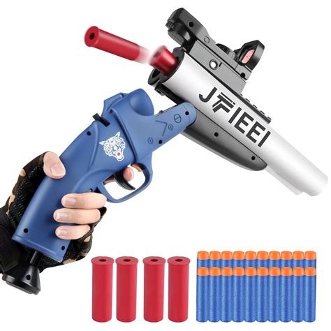 JFIEEI Double Barrel Shotgun Shell Ejecting Toy Nerf Gun Soft Bullet ...