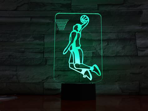 Basketball Player - 3D Optical Illusion LED Lamp Hologram – The 3D Lamp®