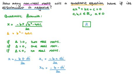 Question Video: Using the Sign of the Discriminant to Determine the ...