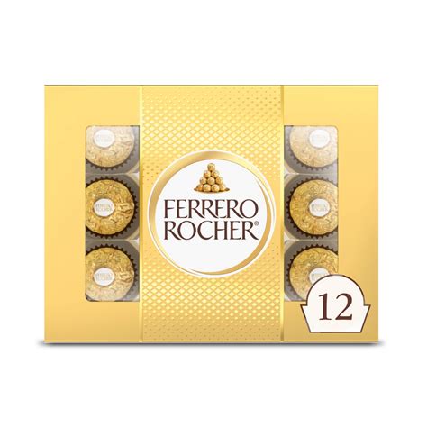 Buy 12 Count, Ferrero Rocher Premium Gourmet Milk Chocolate Hazelnut ...